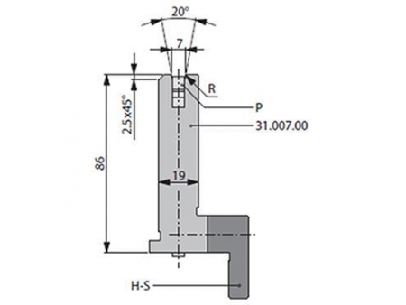 20° Dies, H=86mm, Amada Press Brake Tooling