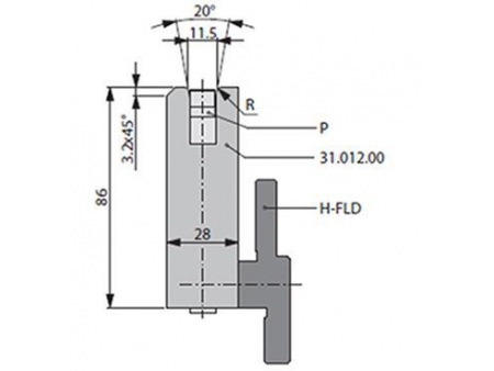 20° Dies, H=86mm, Amada Press Brake Tooling