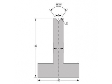 88/90° Dies, H=80mm, Amada Press Brake Tooling