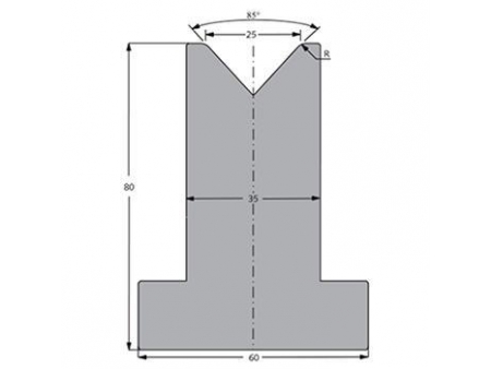 85° Dies, H=80mm, Amada Press Brake Tooling