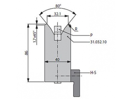 80° Dies, H=86mm, Amada Press Brake Tooling