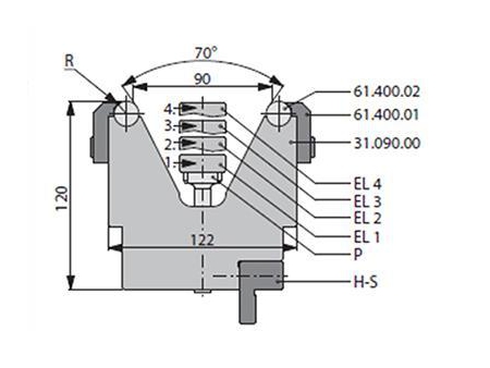 70° Dies, H=120mm, Amada Press Brake Tooling