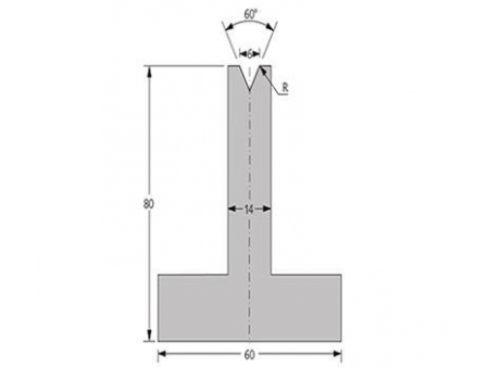 60° Dies, H=80mm, Amada Press Brake Tooling