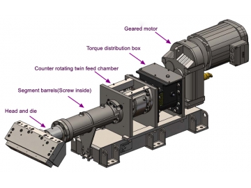 Double-stage Vacuum Exhaust Ceramic Extruder