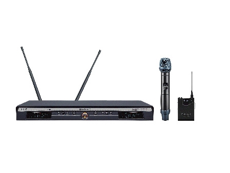 UR-222D Antenna diversity dual channel wireless microphone system