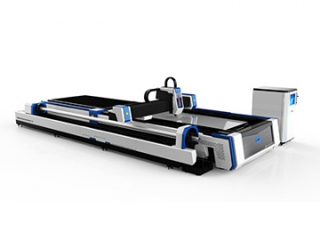 Fiber Laser Cutting Machine with Tube Cutting, Open-bed Type