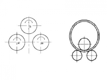Hydraulic Symmetric Rolling Machine With 3 Rollers