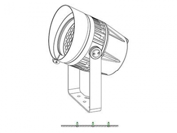 Architectural Lighting 54 LEDs 170W LED Spotlight  Code AM747T-XCT LED Lighting