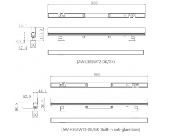 Architectural Lighting 36W Wall Washer LED Light  Code AW-L36SWT2-DK-GK LED Lighting