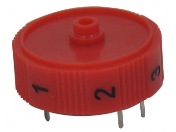 28mm Metal Shaft 10K ohm Rotary Potentiometer Switch, WH028-2