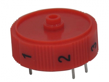 28mm Metal Shaft 10K ohm Rotary Potentiometer Switch, WH028-2-L