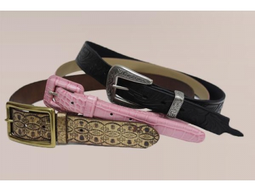 Embossed Leather Belt