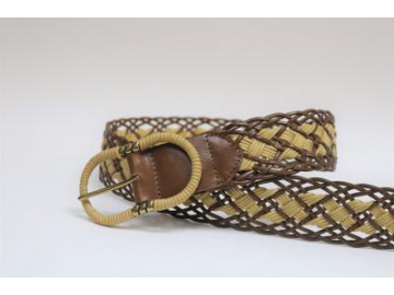 Handmade Leather Braided Belt, Plait Belt