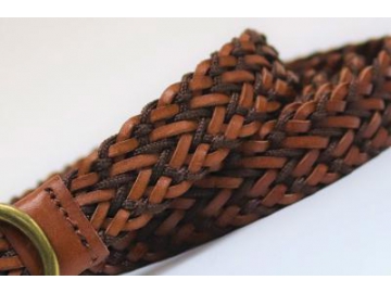 Handmade Leather Braided Belt, Plait Belt