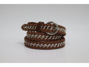 Handmade Leather Braided Belt, Plait Belt