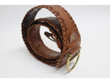 Handmade Leather Braided Belt, Plait Belt