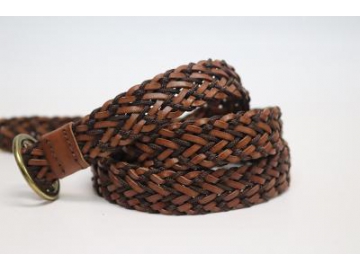 Handmade Leather Braided Belt, Plait Belt