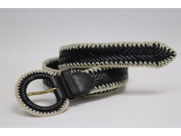 Handmade Leather Braided Belt, Plait Belt