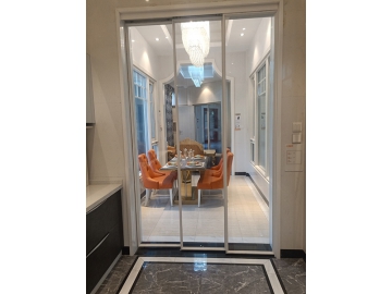 Aluminum Sliding Door, with narrow Aluminum Frame