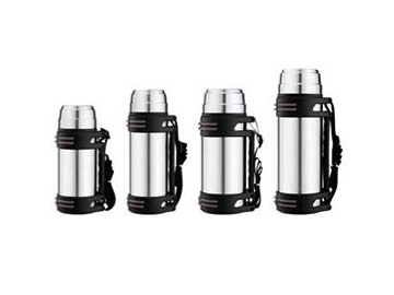 Vacuum Flask Thermos Large Capacity Stainless Steel Vacuum Flask Silver Color