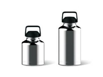 Stainless Steel Vacuum Bottle Portable Large Capacity Beer Growler Silver Color
