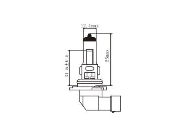 H12 Halogen Headlight Lamp