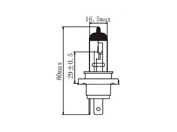 H4 Halogen Headlight Bulb