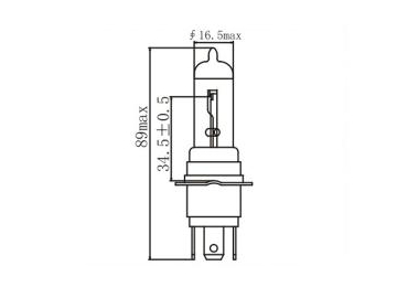 H4 Halogen Headlight Bulb