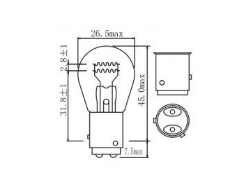 P21/4W S25 Dual Beam Signal Bulb