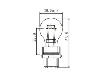 P27/7W 3157 Dual Beam Miniature Bulbs