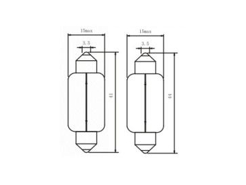 T15 C21W Festoon Lamp