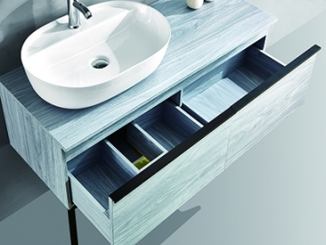 IL1968 Floating Single Bathroom Vanity with Mirror Cabinet