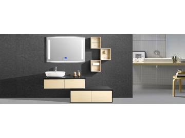 IL1971 Stylish Off-White Bathroom Vanity Unit with LED Lighted Mirror