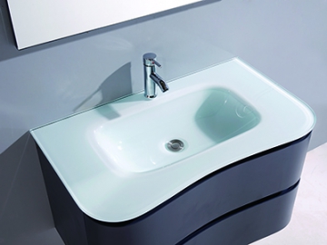 IL1793 Matte Blue Wall Mount Vanity with Mirror