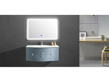 IL1905G Blue Bathroom Vanity Set with Lighted Mirror