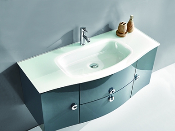 IL1905G Blue Bathroom Vanity Set with Lighted Mirror