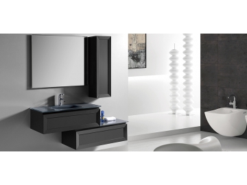 IL-1561 Black Bathroom Vanity Set with Mirror