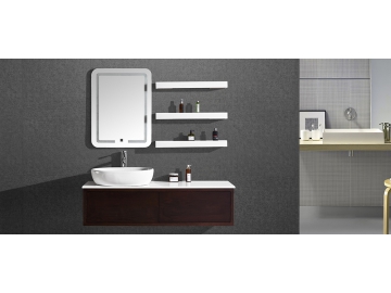 A04 Solid Wood Bathroom Vanity Set with Mirror