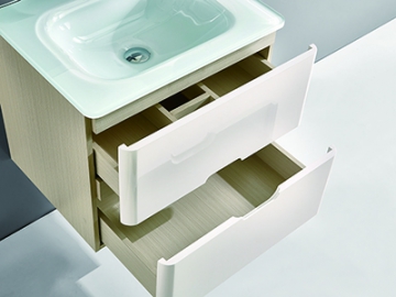 IL1985 Floating Off-White Bathroom Vanity Set with Mirror