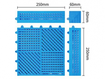 Anti Slip Drainage Interlocking Mats for Wet Areas Such as Swimming Pools or Bathroom