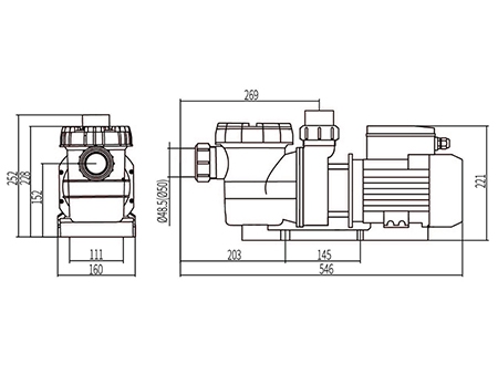 Swimming Pool Pump, Series DXD-310EM
