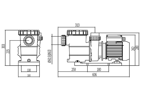 Swimming Pool Pump, Series DXD-320EM
