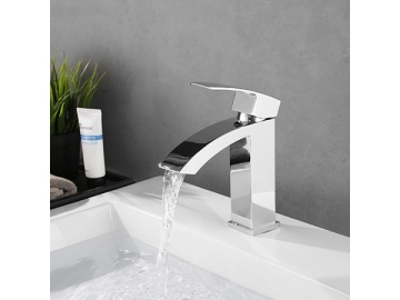 Waterfall water basin faucet in chrome polished finish  SW-BFS005(1)