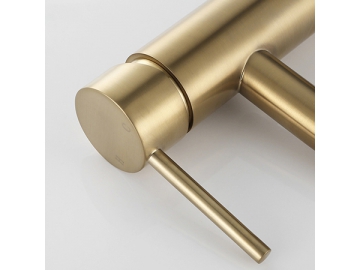 Single handle brushed gold basin faucet  SW-BFS011