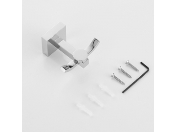 Wall Mount Double Metal Bathroom Accessories Robe Hook  SW-RH002