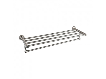 Luxury Stainless Steel Double Tier Bathroom Towel Rail Holder  SW-TS003