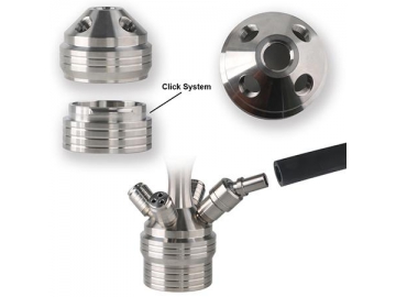 SS-B005 Stainless Steel Hookah, 79cm Complete Set Hookah