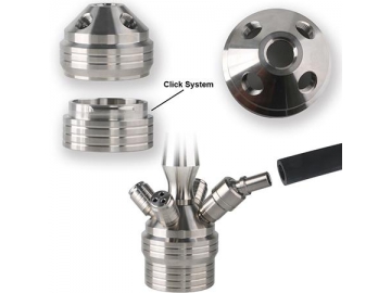 SS-B007 Stainless Steel Hookah, 81cm Complete Set Hookah