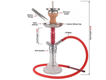 ALU-M004 Aluminum Hookah, 52cm Complete Set Hookah