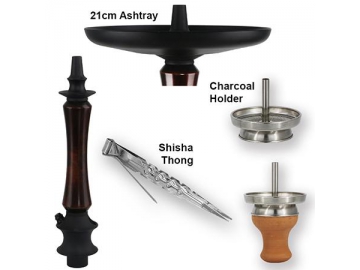 WOOD-B003 Wooden Hookah, 72cm Complete Set Hookah